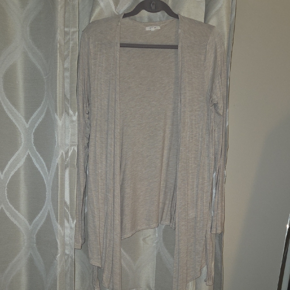 Maurices Taupe Draped Cardigan